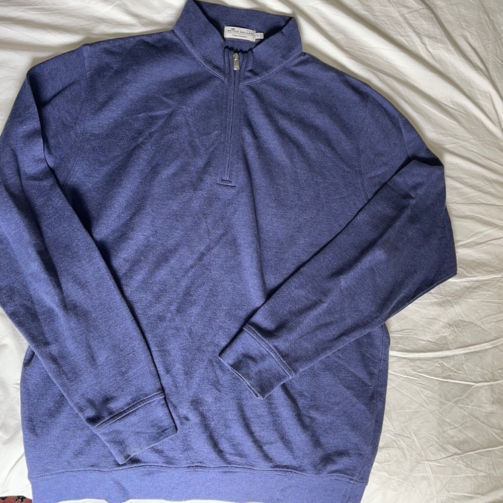 Peter Millar Men’s Large quarter zip, blue